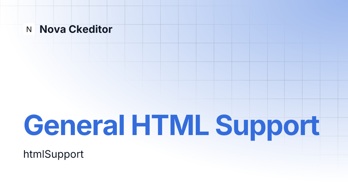 ckeditor general html support