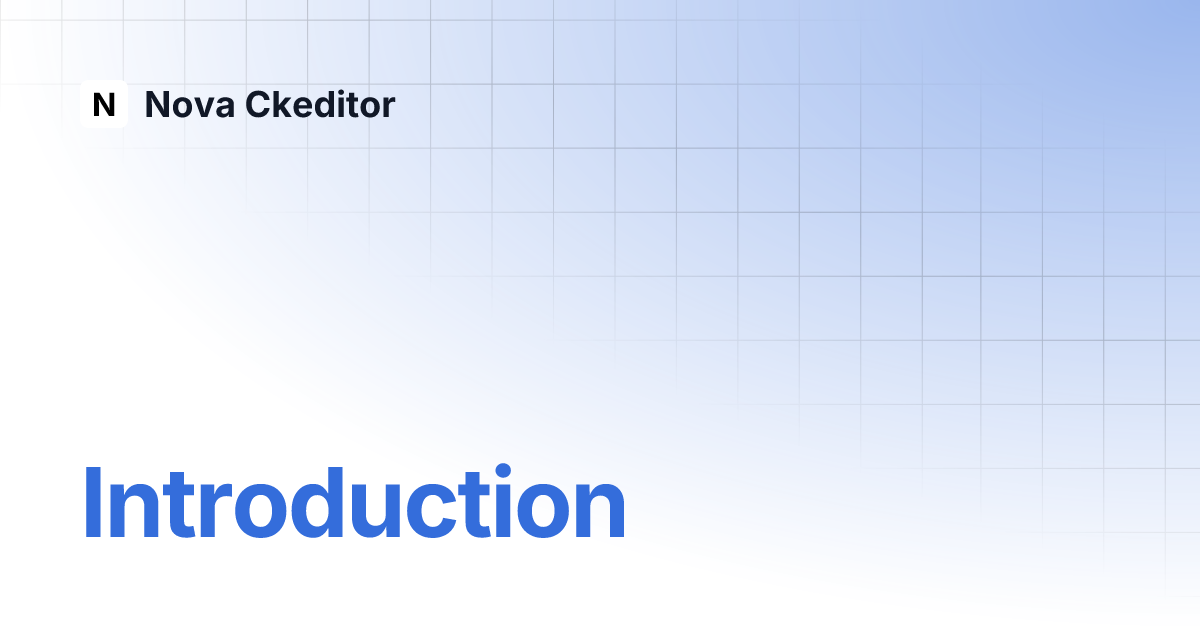 introduction-nova-ckeditor